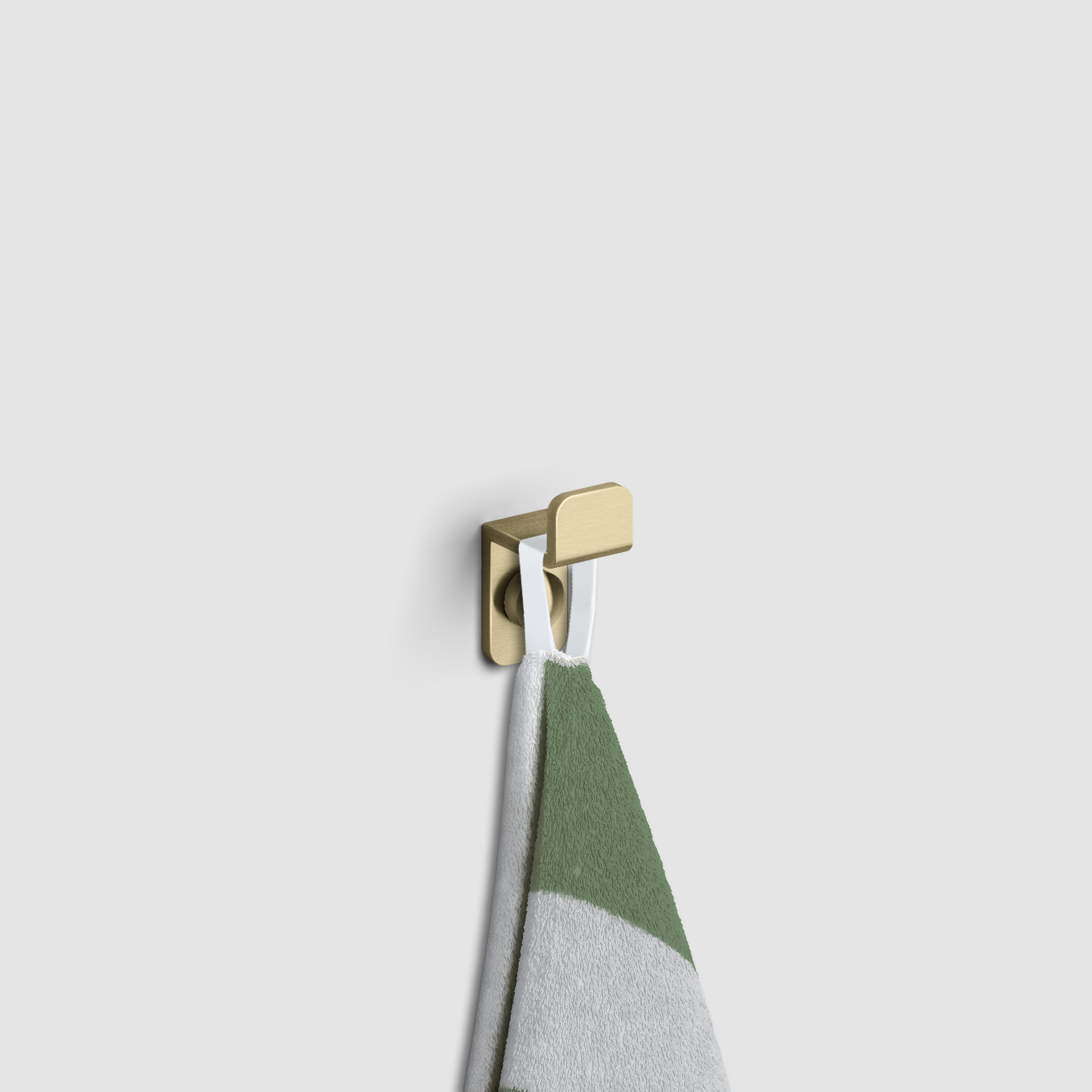 Clou Fold enkele haak, goud geborsteld PVD